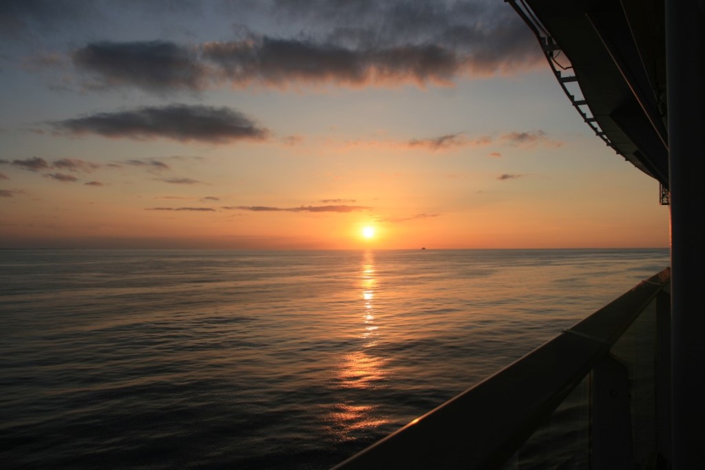 Sonnenuntergang auf der Oasis
