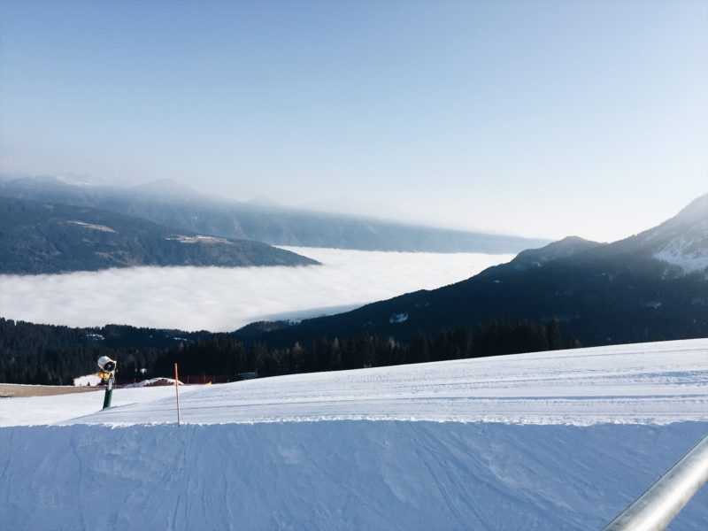 Blick Gailtal Skifahren