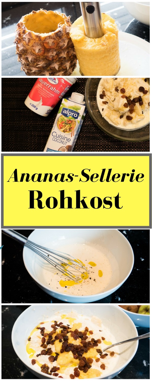 Rohkost Ananas und Sellerie