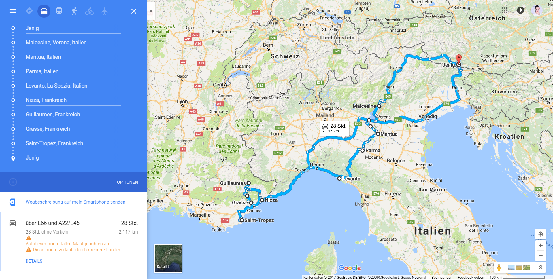 Road Trip Frankreich Italien