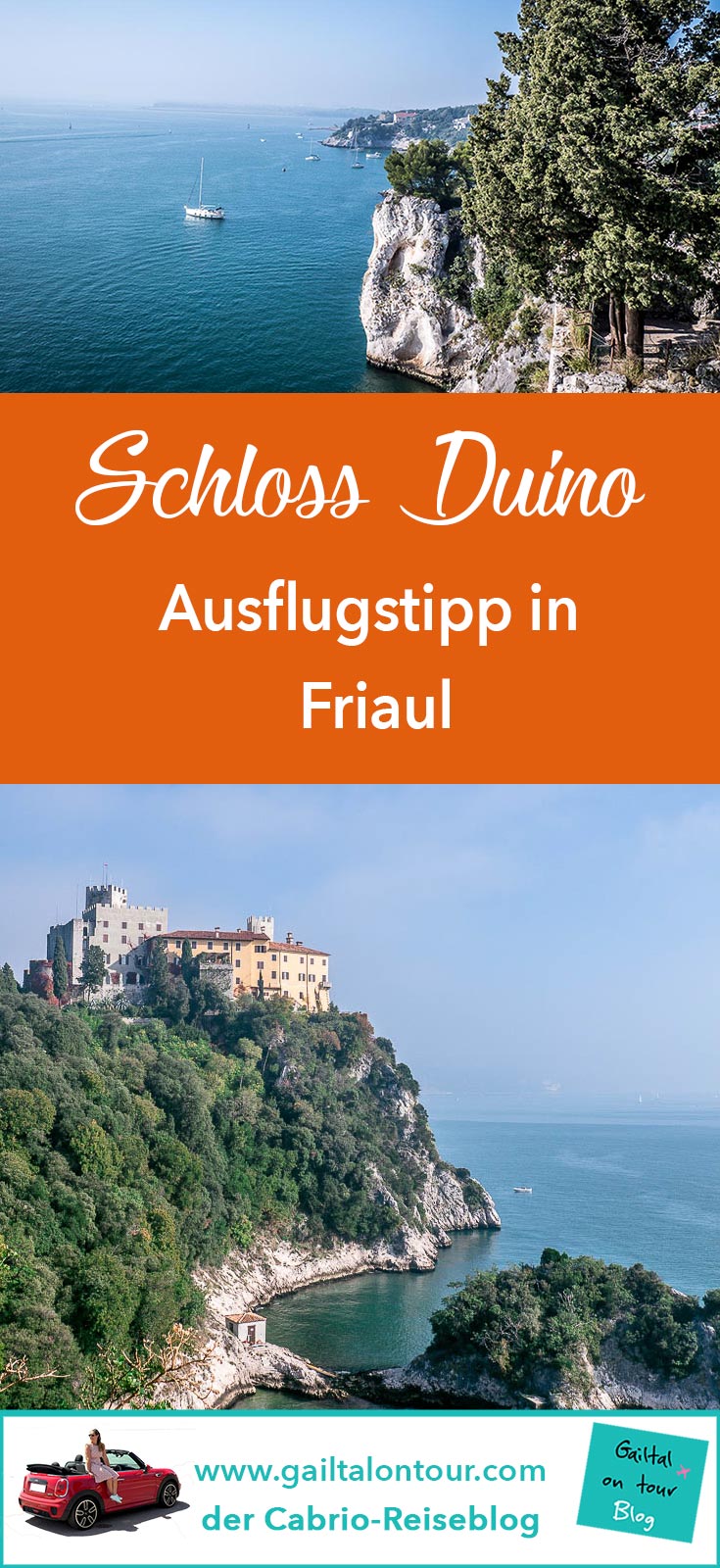 Ausflugstipp Schloss #Duino bei #Triest. Cabrio Tour ans Meer im Herbst