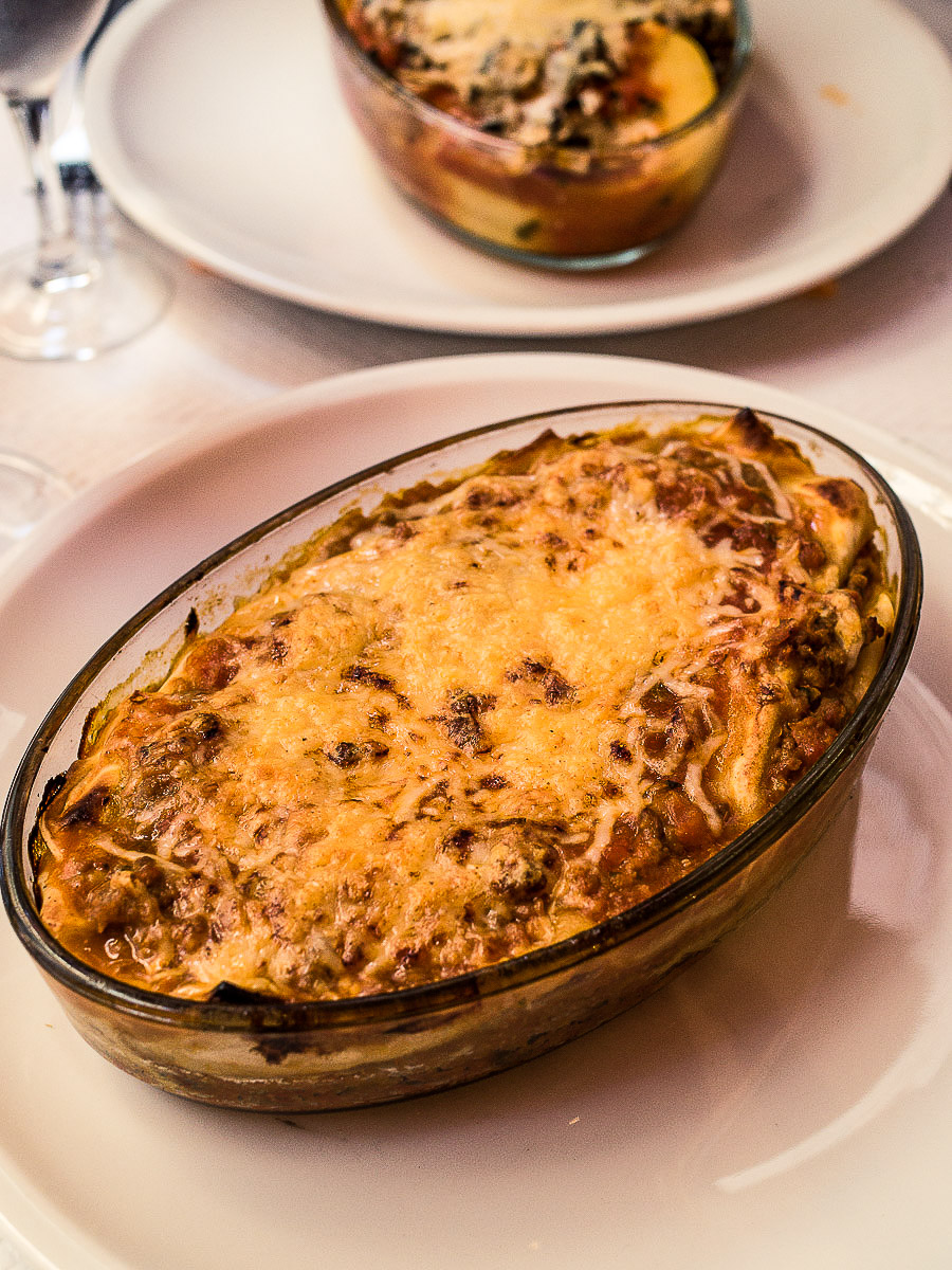 Lasagne und Polenta-Auflauf