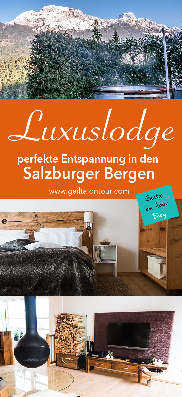 Luxus Ferienwohnung in Salzburg. Die Lodge ist der perfekte Ort für eine Auszeit vom Alltag. Kurzurlaub mit Stil: Entspannen im Private Spa oder bei Aktivitäten in der Gegend vom Dachstein-West