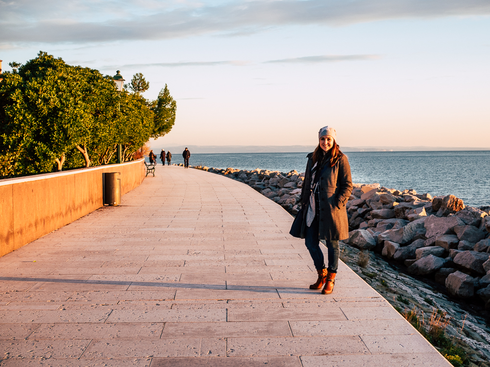 Spaziergang in Grado bei Sonnenuntergang