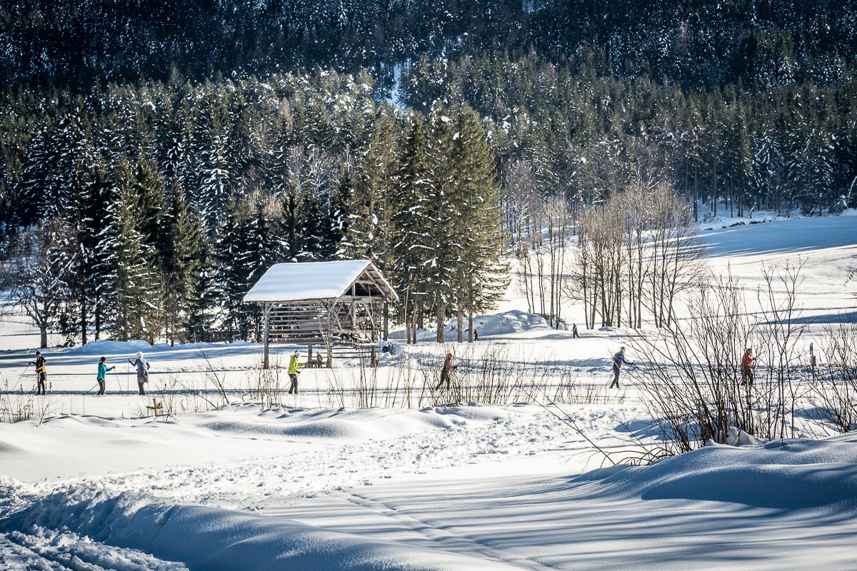 Langlaufen am Weißensee