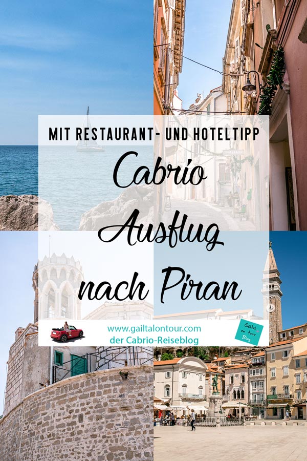 Cabrio Ausflug von Kärnten nach Piran. Ein Tag an der Küste von Istrien