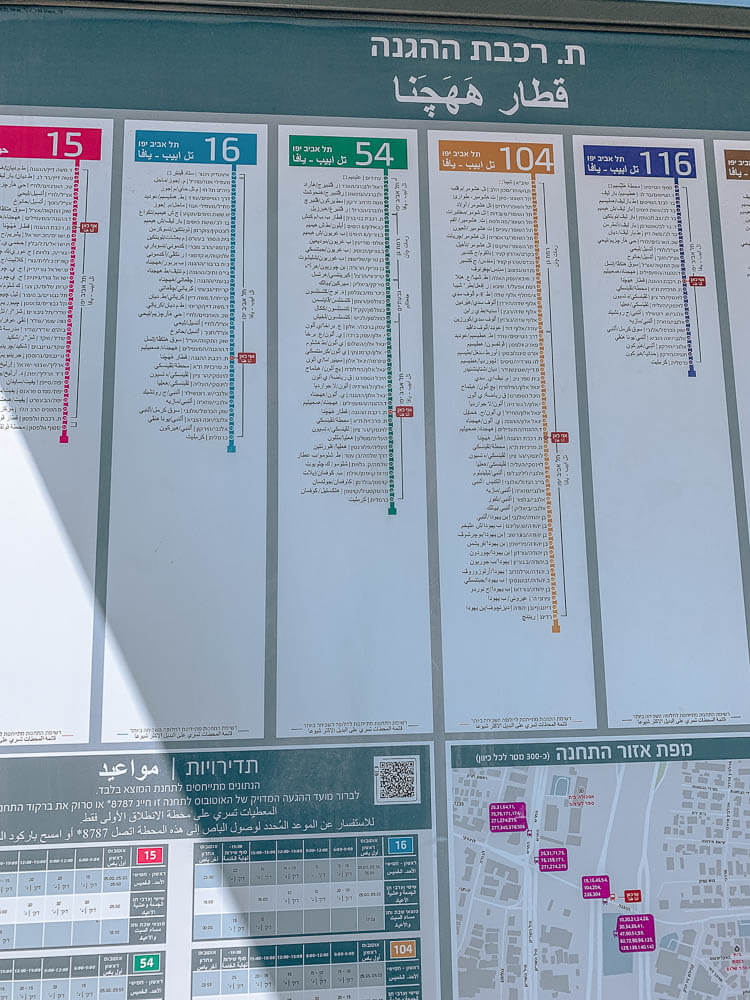 israel-hebräisch-busfahrplan