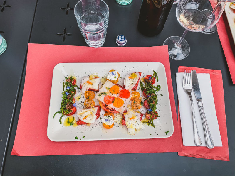 leichtes Essen nach einer ausgiebigen Radtour nach Venzone essen-venzone-alpe-adria-radweg