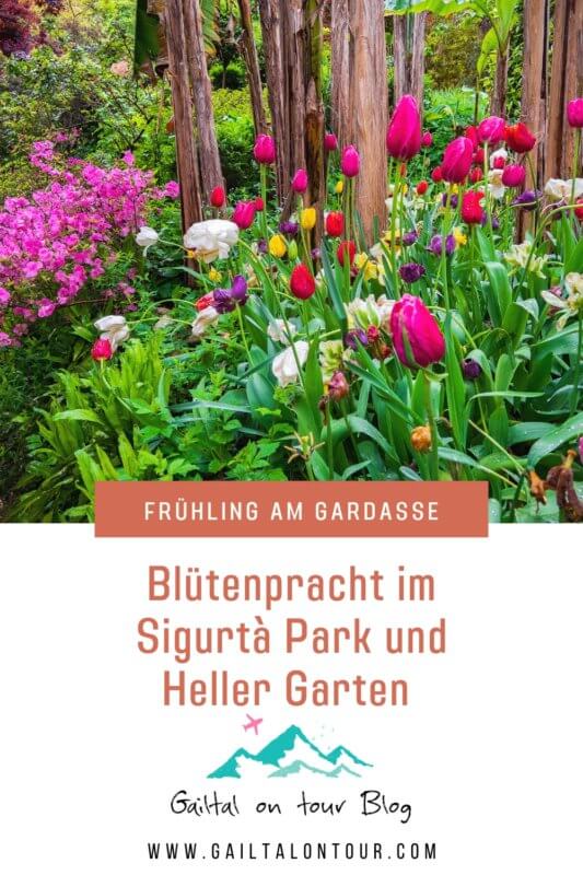 Gardasee im Frühling. Besuch des Sigurtá Parks. des Heller Gartens und der Orte Limone, Bardolino, Lazise und Sirmione